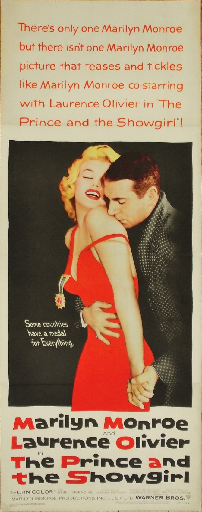 marilyn monroe prince and the showgirl movie poster