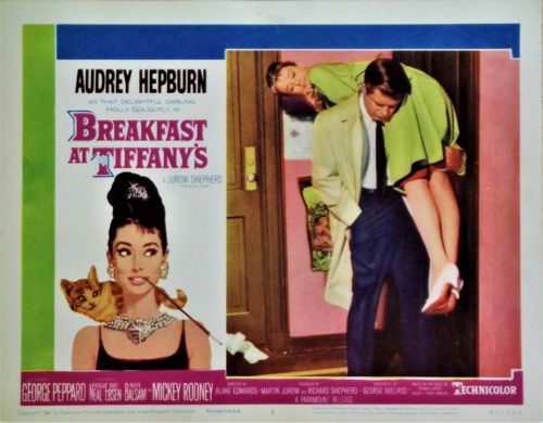 A highly collectable original release US Lobby Card from Breakfast at Tiffany's.