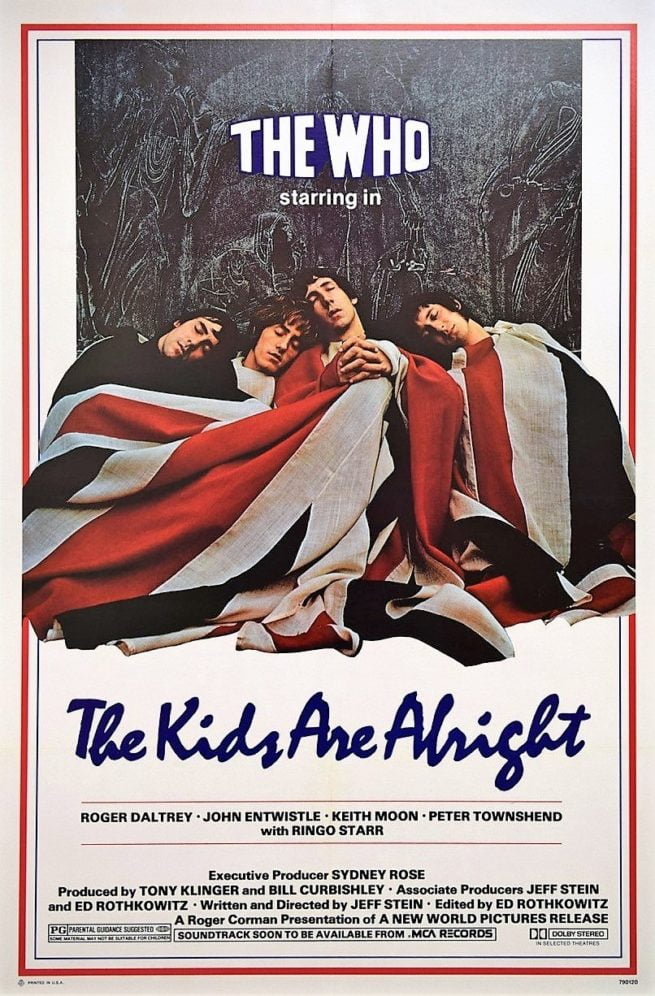 Original vintage US One Sheet film poster for the Kids Are Alright The Who Original Vintage movie poster