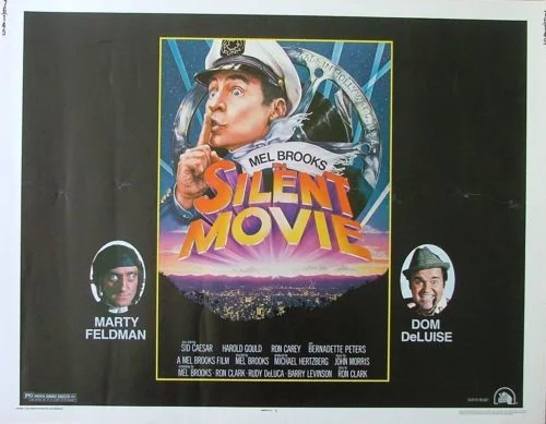 Original film poster for the 1976 comedy, Silent Movie, directed by and starring Mel Brooks