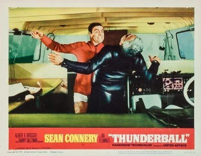 Vintage original cinema lobby card for James Bond Thunderball