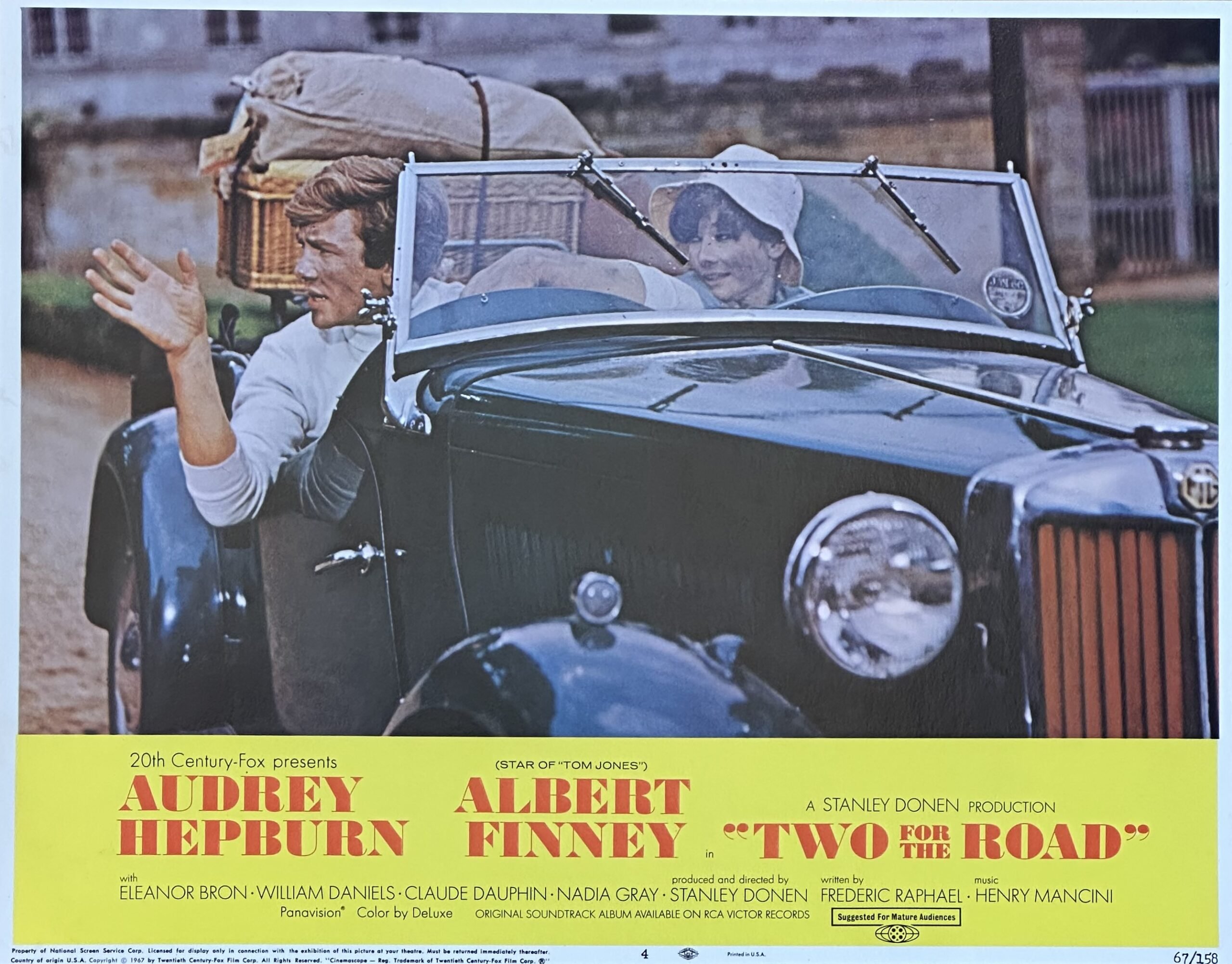 Original vintage cinema lobby card movie poster for Audrey Hepburn in Two for the Road