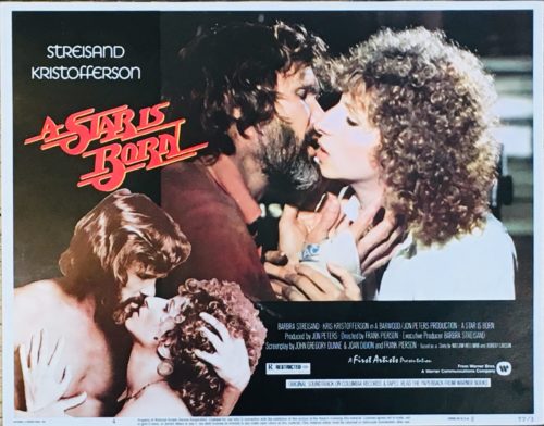 Original vintage US lobby card for A Star Is Born with Barbra Streisand and Kris Kristofferson