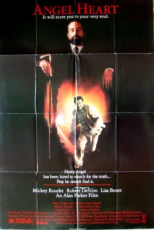 Original US cinema poster for 1987 thriller, Angel Heart