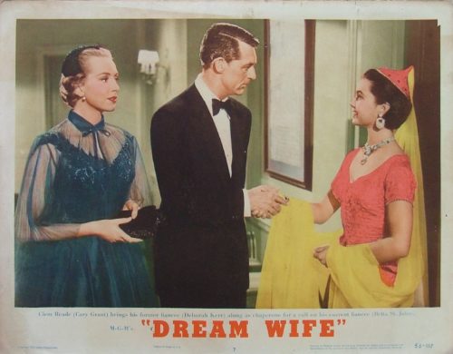 Original US cinema lobby card for Cary Grant's 1953 comedy movie, Dream Wife