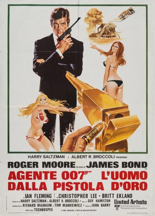 Original vintage Italian film poster for James Bond The Man With the Golden Gun