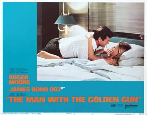 Vintage original US cinema lobby card for James Bond in The Man With the Golden Gun