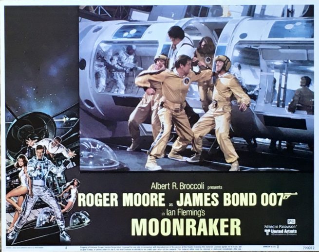 Original vintage US cinema lobby card poster for 1979 Bond film Moonraker
