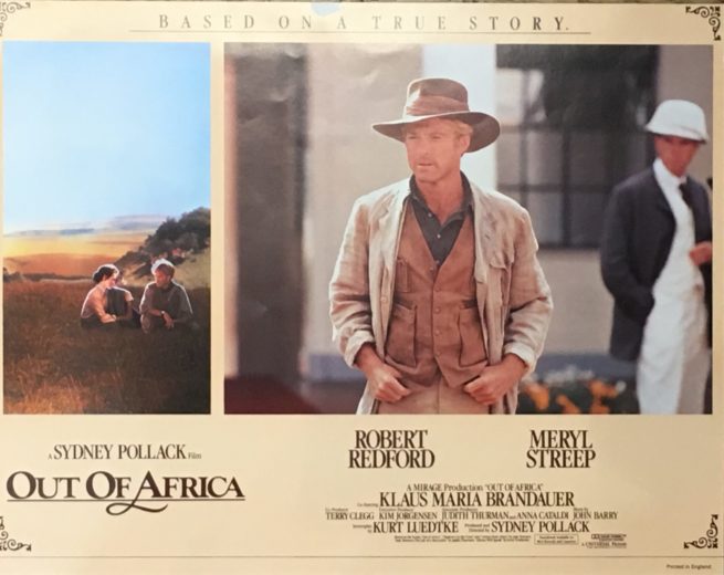 Original vintage UK Lobby card from 1985 Biopic starring Robert Redford and Meryl Streep