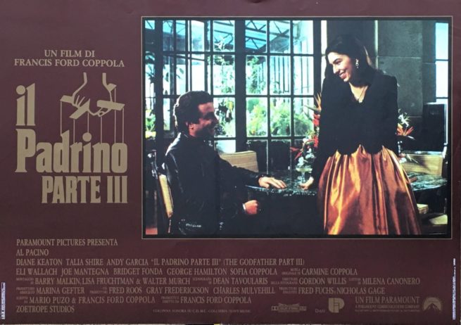 Original vintage Italian cinema poster for 1990 movie, The Godfather Part III