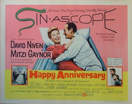 Vintage original US cinema poster for Happy Anniversary