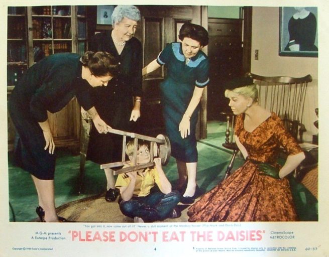 Original vintage US lobby card cinema poster for the 1960 comedy, Please Don't Eat the Daisies
