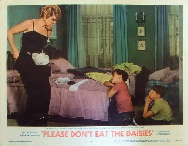 Original vintage US lobby card cinema poster for the 1960 comedy, Please Don't Eat the Daisies