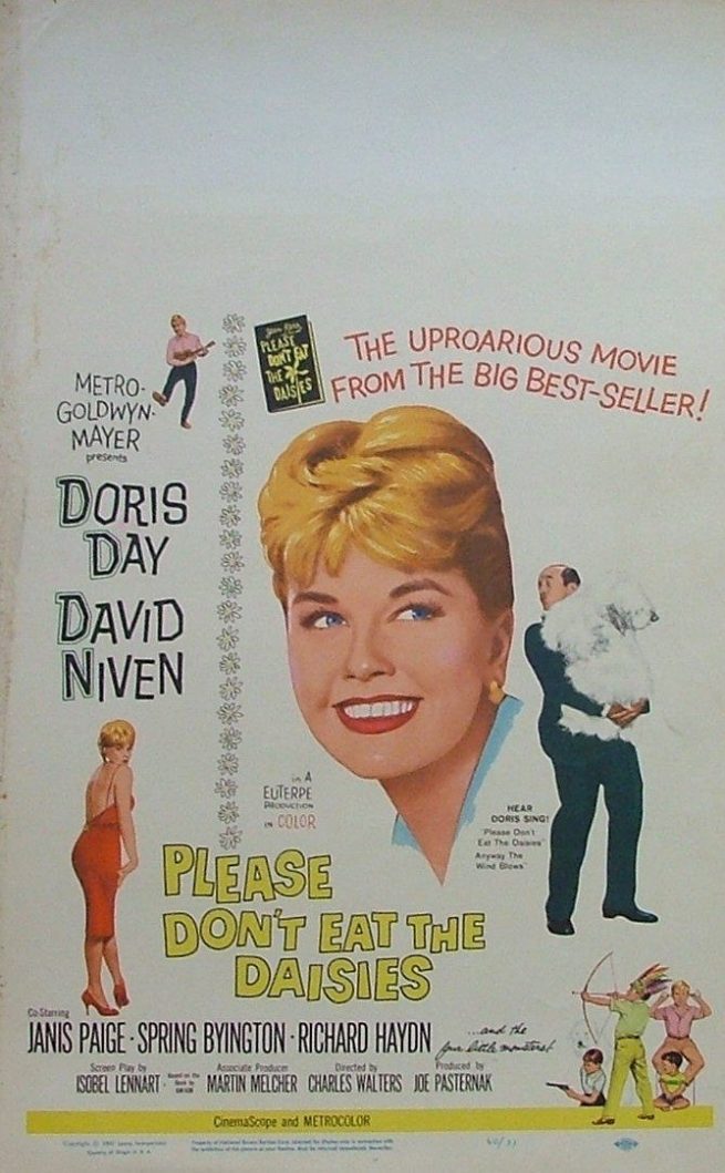 Original vintage US cinema poster for Doris Day comedy, Please Don't Eat the Daisies
