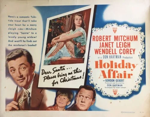 Original vintage US cinema movie poster for the Christmas classic, Holiday Affair