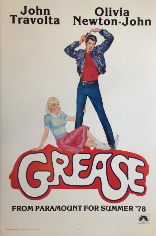 Original vintage US cinema poster for 1978 musical movie, Grease