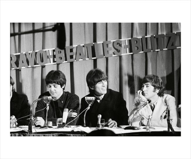 Exclusive limited edition photographic print of the Beatles at a press conference in Hamburg in 1966