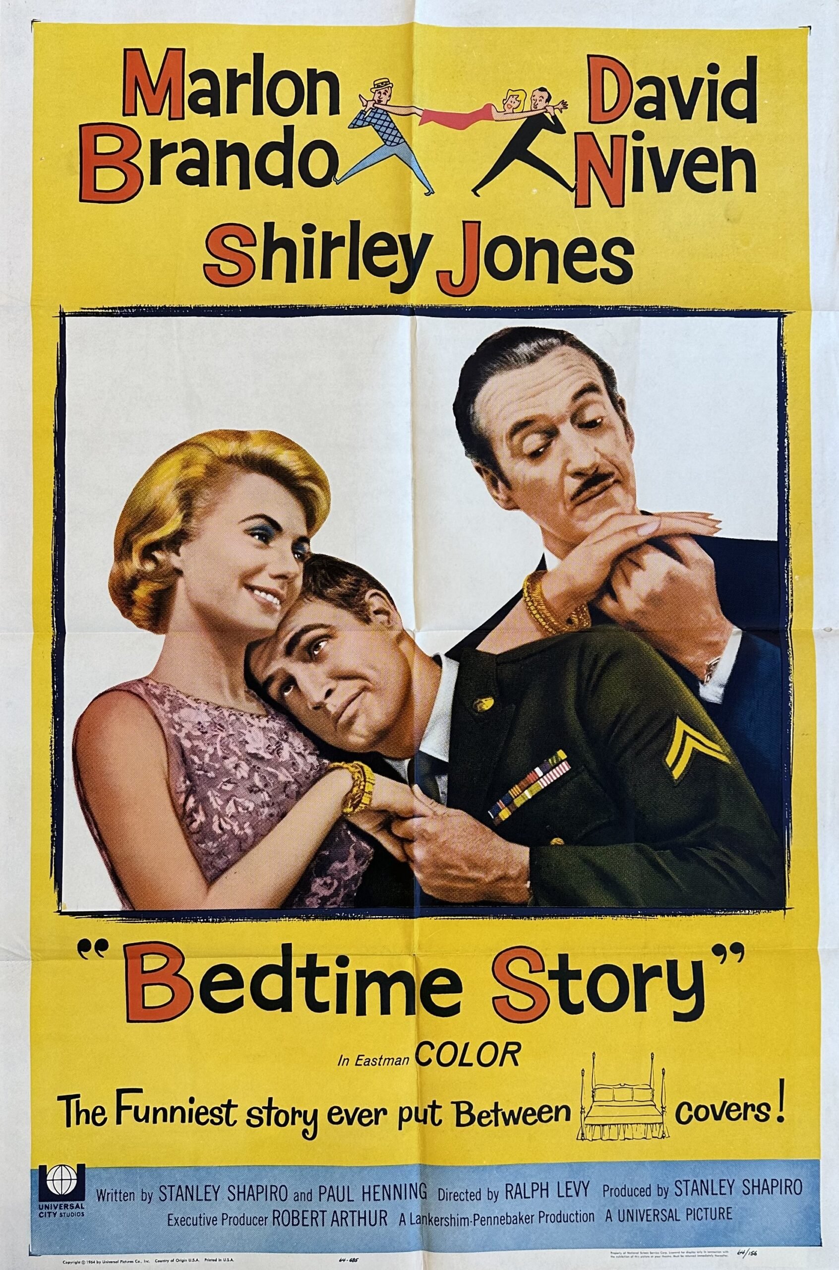 Original vintage cinema poster for the comedy, Bedtime Story
