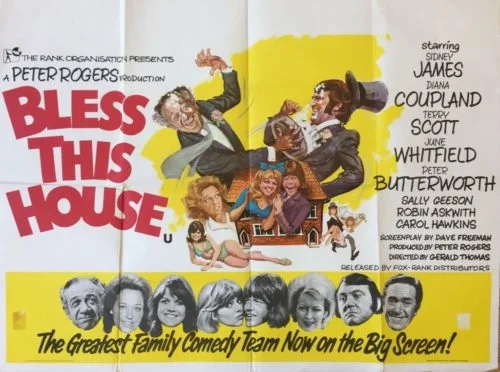 Original UK film poster for classic comedy Bless This House with Sid James and Terry Scott