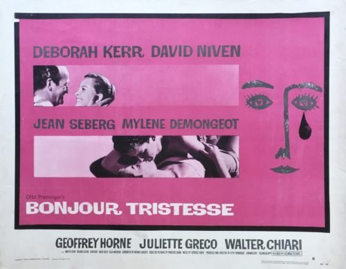 Original vintage movie poster for Bonjour Tristesse, with Saul Bass artwork