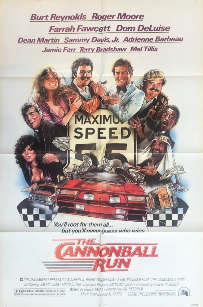 Original vintage movie poster for 1981's car race film The Cannonball Run