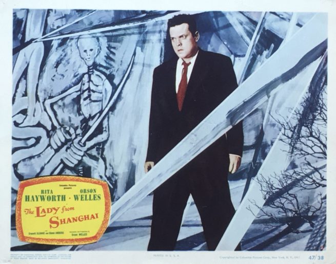 Original vintage US lobby card movie poster for Orson Welles' The Lady From Shanghai