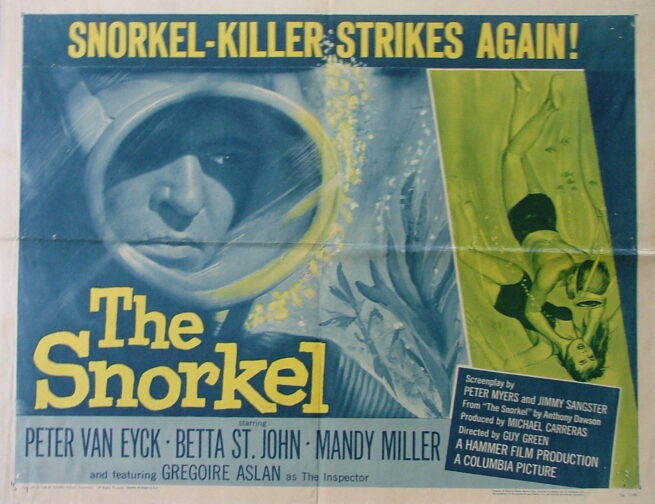 Original US movie poster for Hammer thriller, The Snorkel