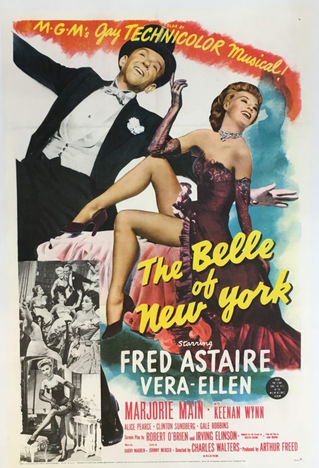 Original vintage movie poster for MGM musical The Bell of New York with Fred Astaire and Vera-Ellen