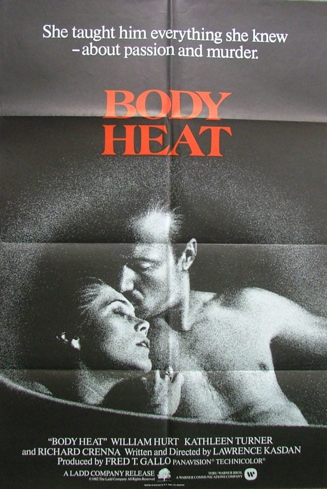 Original vintage cinema movie poster for Body Heat