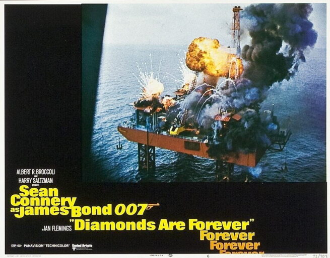 Vintage original us lobby card for 007 movie Diamonds are Forever