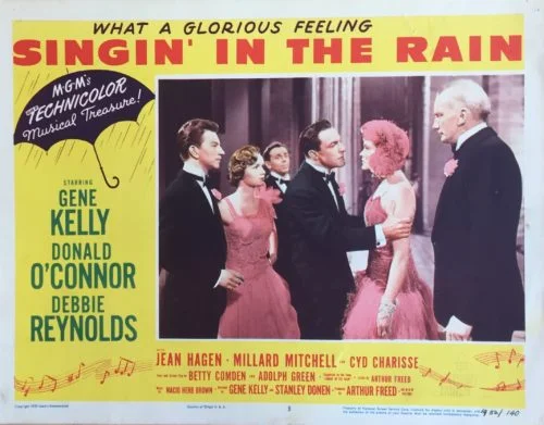 Original vintage US cinema lobby card movie poster for Singin' in the Rain