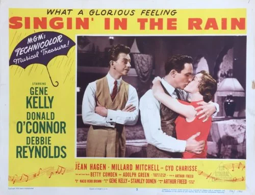 Original vintage US cinema lobby card movie poster for Singin' in the Rain