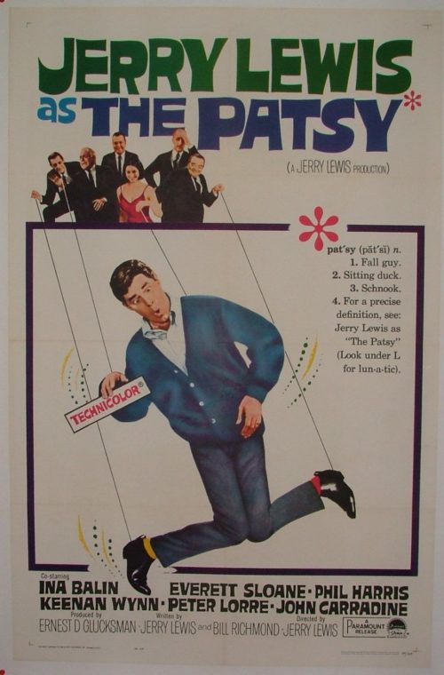 Original vintage US movie poster for Jerry Lewis comedy, The Patsy