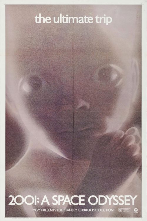 Original US cinema poster for 1971 re-release of sci-fi classic, 2001: A Space Odyssey