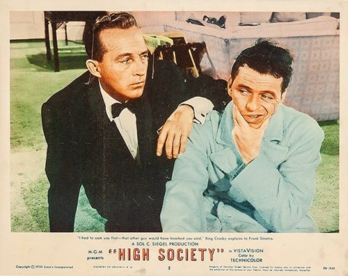 Original vintage US cinema lobby card for High Society starring Grace Kelly, Bing Crosby and Frank Sinatra