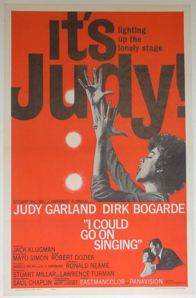 Original vintage US cinema poster for Judy Garland in I Could Go On Singing