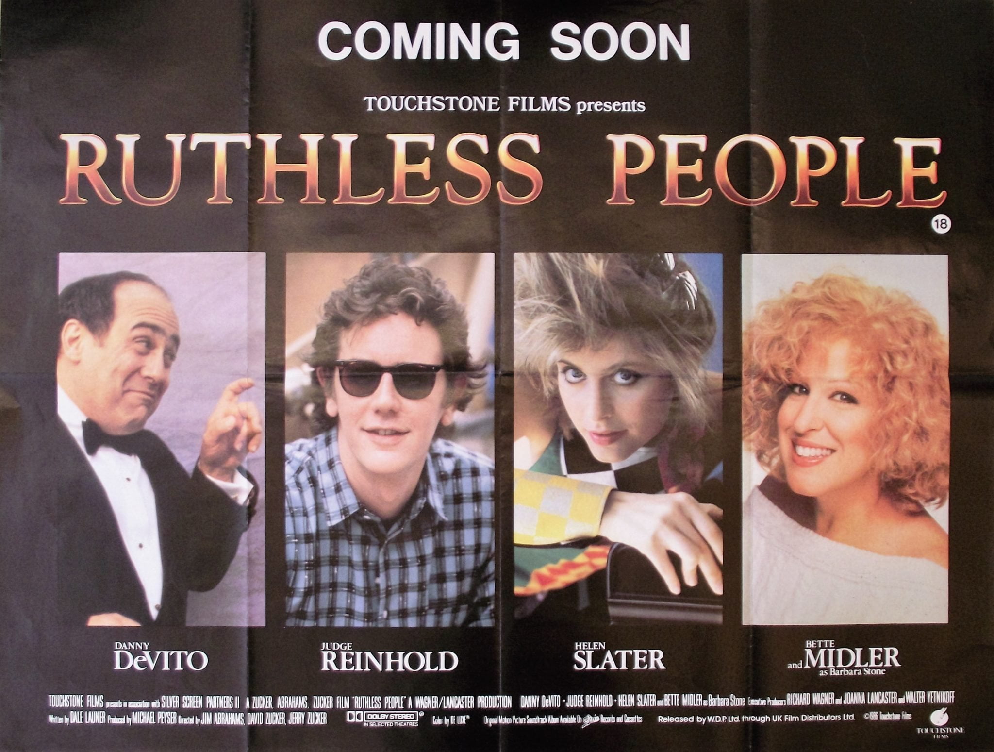 “Ruthless People”  (Teaser / Advance Version) Original Quad Poster - Film Poster - Movie Poster main image 0