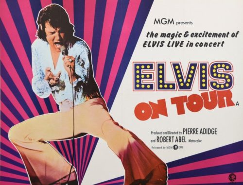 Original vintage UK cinema movie poster for Elvis On Tour