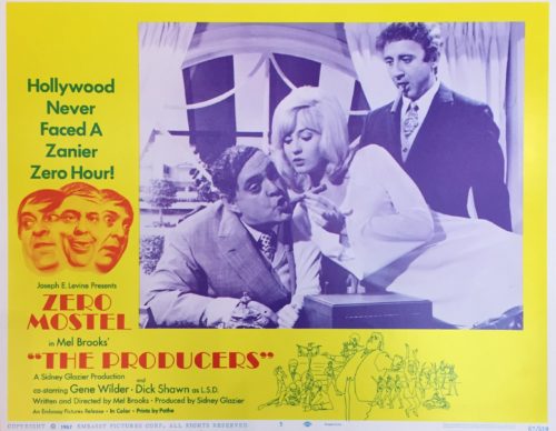Original vintage US lobby card movie poster for Mel Brooks comedy, The Producers