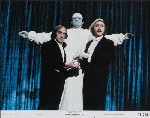 Original vintage US cinema lobby card movie poster for Young Frankenstein