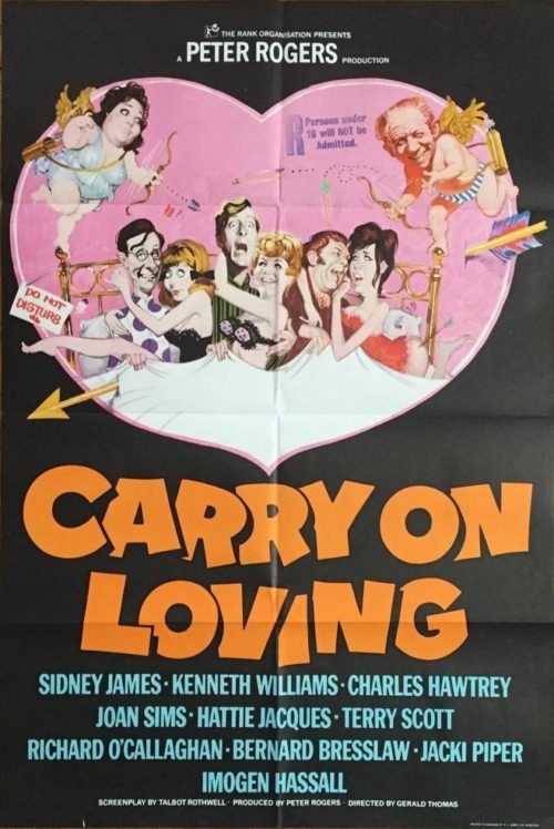 Original vintage Uk cinema movie poster for Carry On Loving