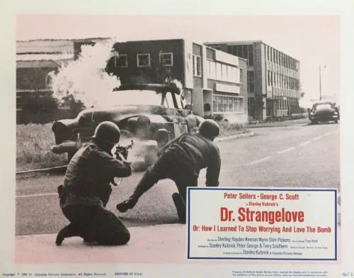 Original vintage US cinema lobby card movie poster for Dr Strangelove