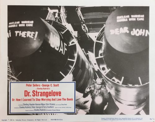Original vintage US cinema lobby card movie poster for Dr Strangelove