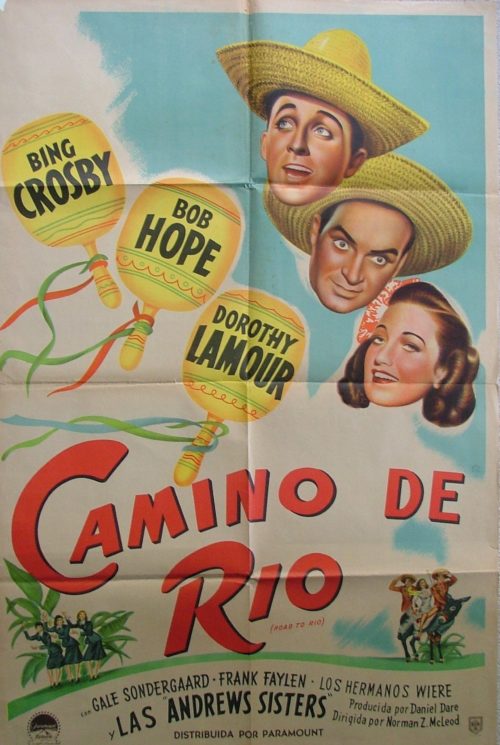 Original vintage movie poster for comedy, Road to Rio