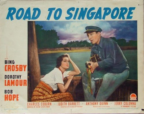 Original vintage US cinema lobby card movie poster for Road to Singapore