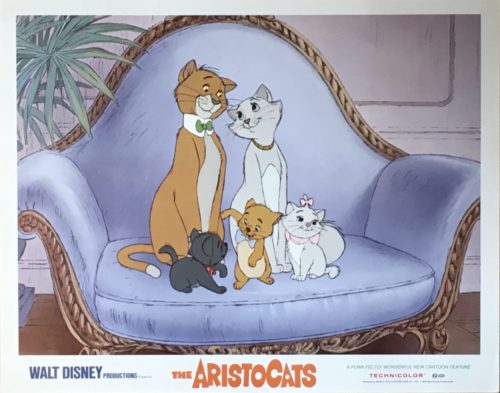 Original vintage US cinema lobby card movie poster for The Aristocats