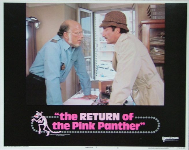 Original vintage US cinema lobby card movie poster for The Return of the Pink Panther