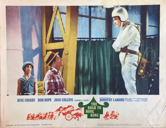 Original vintage US cinema lobby card movie poster for The Road to Hong Kong