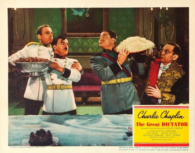 Original vintage US cinema lobby card movie poster for The Great Dictator