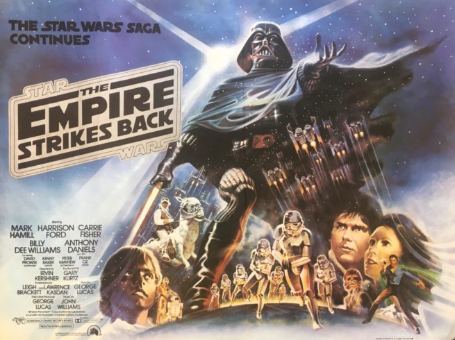 Original vintage UK cinema movie poster for Star Wars: Episode V: The Empire Strikes Back